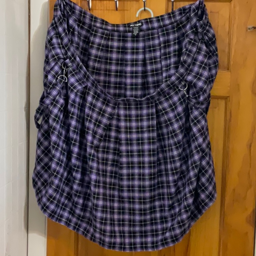Purple plaid hot topic skater skirt